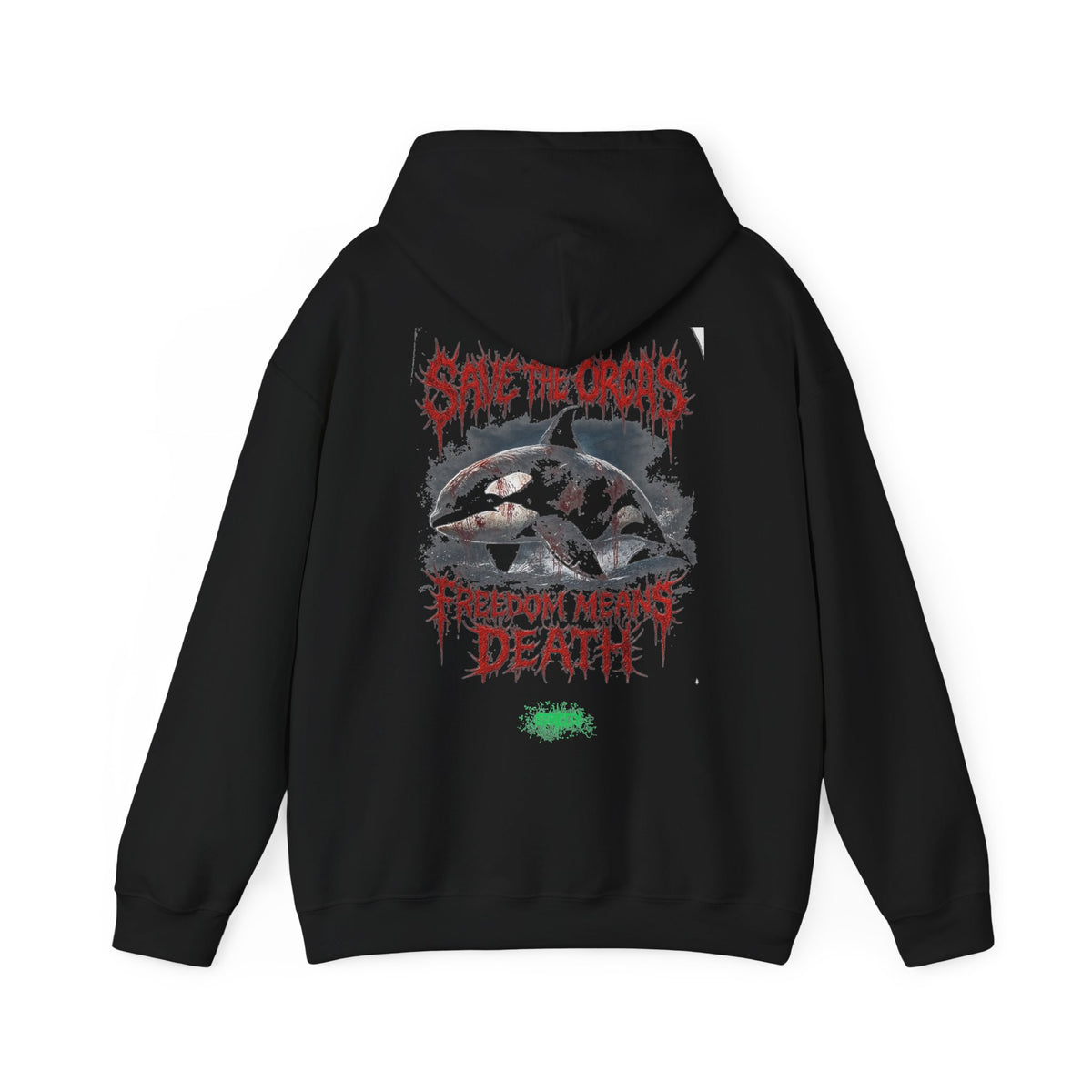 Save The Orcas – Orca Back Print Hoodie | by Stretty