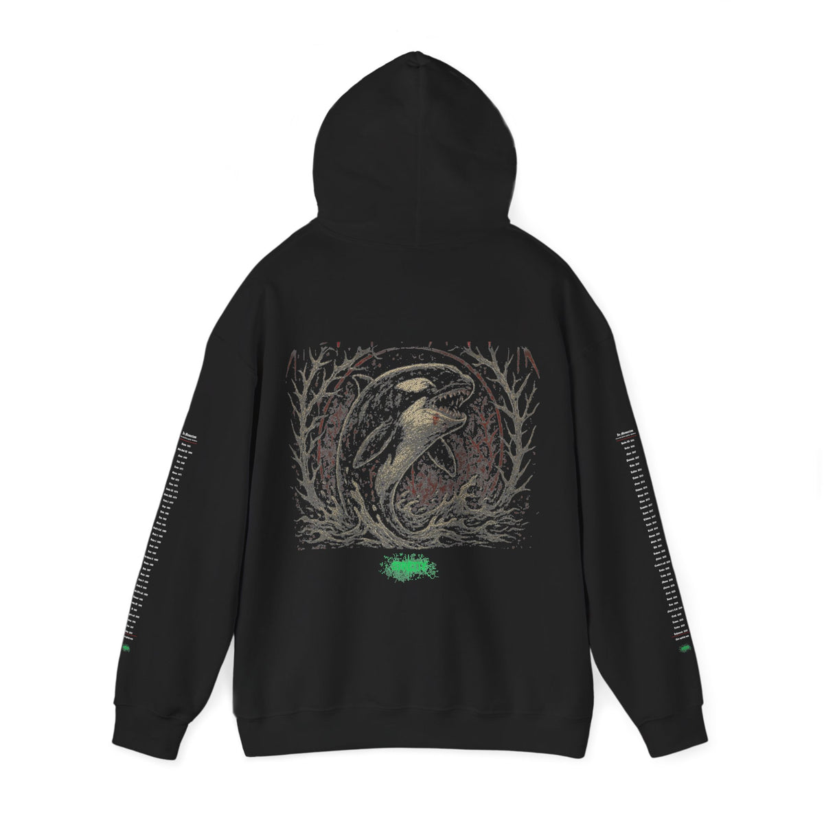 Freedom Means Death – Save The Orcas Hoodie | In Memoriam Sleeves | by Stretty